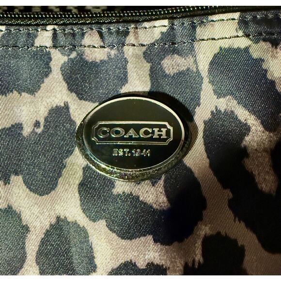 Coach Leopard Print Getaway Weekender Packable XL Tote Travel Bag and Pouch New - Picture 12 of 13